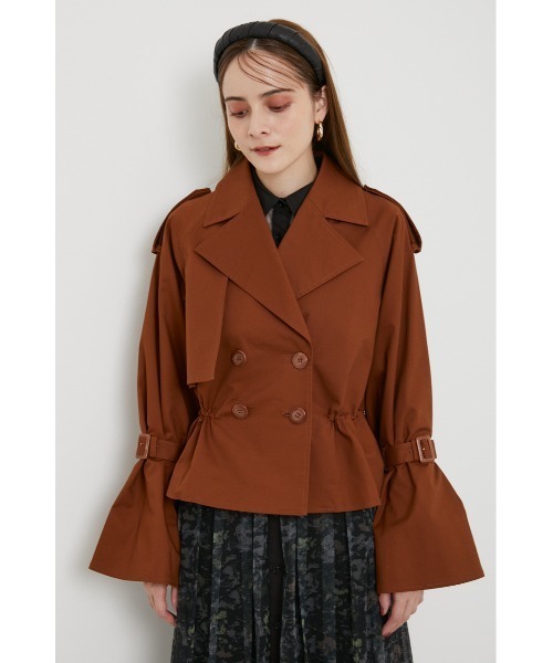 rienda(リエンダ)の「サイドドロストショートトレンチコート(トレンチコート・レディース・ライトベージュ/ブラック/ブラウン・FREE)」の18枚目の写真