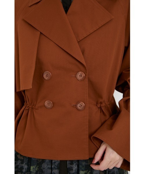 rienda(リエンダ)の「サイドドロストショートトレンチコート(トレンチコート・レディース・ライトベージュ/ブラック/ブラウン・FREE)」の12枚目の写真