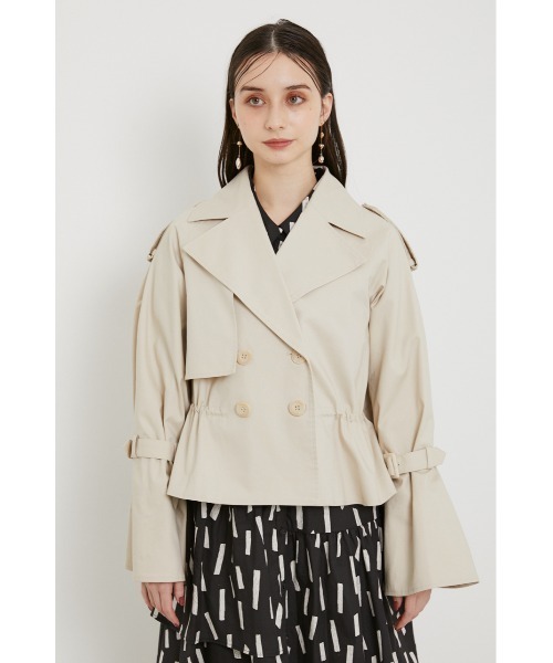 rienda(リエンダ)の「サイドドロストショートトレンチコート(トレンチコート・レディース・ライトベージュ/ブラック/ブラウン・FREE)」の6枚目の写真