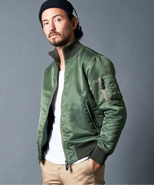 Magine（マージン）の「NYLON THINSULATE STAND RIB MA-1 JKT ナイロン 