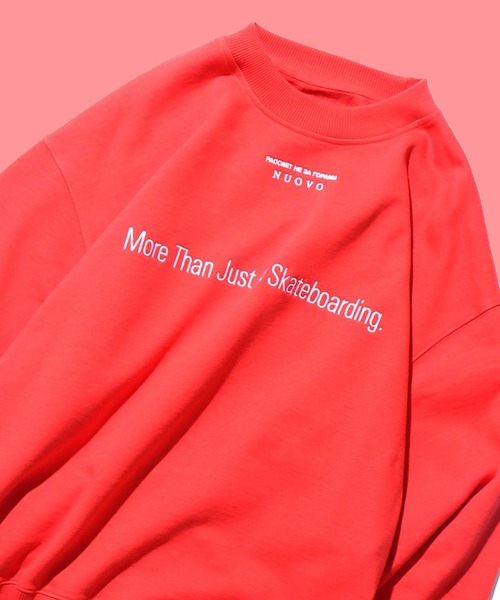 RASSVET / PACCBET（ラスベート）の「PACCBETT/ラスべート MENS COTTON REFLECTIVE SWEATSHIRT スウェット ドロップショルダー トレーナー ビッグシルエット（スウェット・メンズ・ダークグリーン/レッド・XL/M/L）」の2枚目の写真