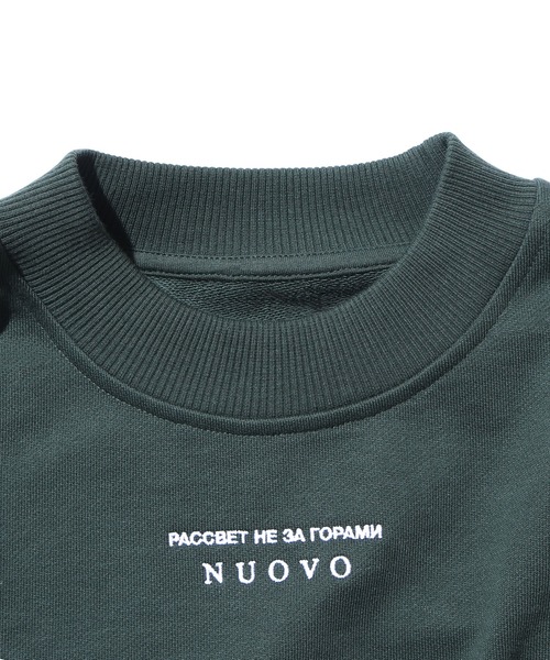 RASSVET / PACCBET（ラスベート）の「PACCBETT/ラスべート MENS COTTON REFLECTIVE SWEATSHIRT スウェット ドロップショルダー トレーナー ビッグシルエット（スウェット・メンズ・ダークグリーン/レッド・XL/M/L）」の3枚目の写真