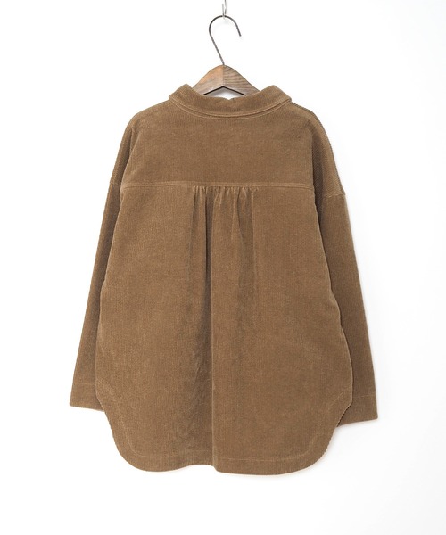 Crisp(クリスプ)の「コーデュロイオーバージャケット(テーラードジャケット・レディース・ブラウン/アイボリー・FREE)」の8枚目の写真