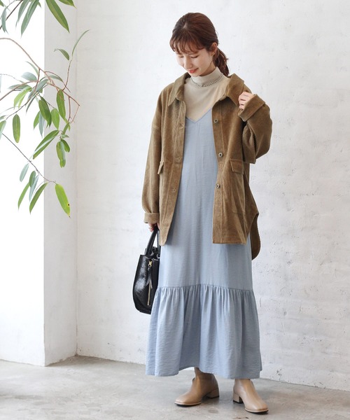 Crisp(クリスプ)の「コーデュロイオーバージャケット(テーラードジャケット・レディース・ブラウン/アイボリー・FREE)」の22枚目の写真