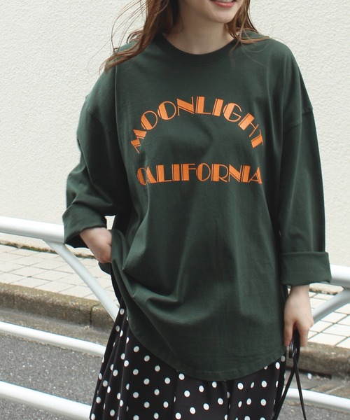 LAVEANGE（ラビアンジェ）の「8分袖カレッジプリントプルオーバー（Tシャツ/カットソー・レディース・ブラック/オフホワイト/グリーン・M/L）」の20枚目の写真