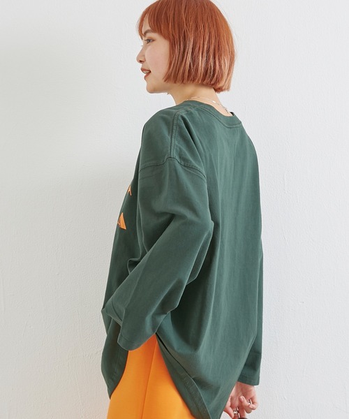 LAVEANGE（ラビアンジェ）の「8分袖カレッジプリントプルオーバー（Tシャツ/カットソー・レディース・ブラック/オフホワイト/グリーン・M/L）」の13枚目の写真