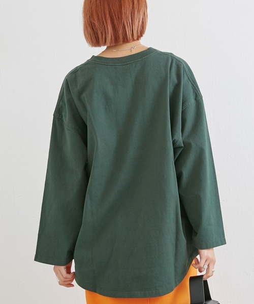 LAVEANGE（ラビアンジェ）の「8分袖カレッジプリントプルオーバー（Tシャツ/カットソー・レディース・ブラック/オフホワイト/グリーン・M/L）」の14枚目の写真