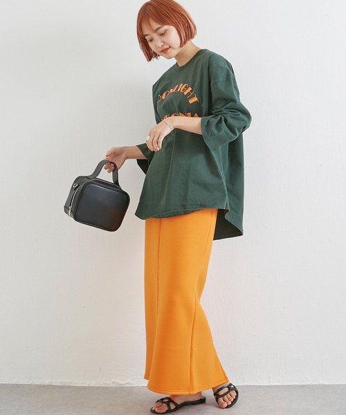 LAVEANGE（ラビアンジェ）の「8分袖カレッジプリントプルオーバー（Tシャツ/カットソー・レディース・ブラック/オフホワイト/グリーン・M/L）」の17枚目の写真