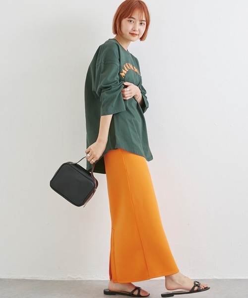 LAVEANGE（ラビアンジェ）の「8分袖カレッジプリントプルオーバー（Tシャツ/カットソー・レディース・ブラック/オフホワイト/グリーン・M/L）」の18枚目の写真