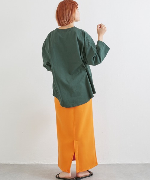 LAVEANGE（ラビアンジェ）の「8分袖カレッジプリントプルオーバー（Tシャツ/カットソー・レディース・ブラック/オフホワイト/グリーン・M/L）」の19枚目の写真