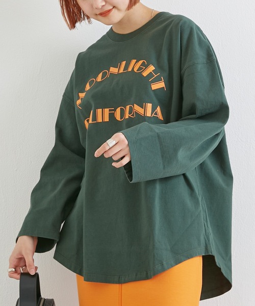 LAVEANGE（ラビアンジェ）の「8分袖カレッジプリントプルオーバー（Tシャツ/カットソー・レディース・ブラック/オフホワイト/グリーン・M/L）」の21枚目の写真