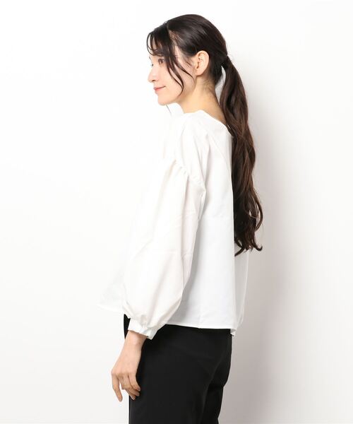 KOBE LETTUCE（コウベレタス）の「バルーンスリーブプルブラウス（シャツ/ブラウス・レディース・ブラック/ブラック系その他/ピンク/ネイビー/オフホワイト/モスグリーン・FREE）」の8枚目の写真
