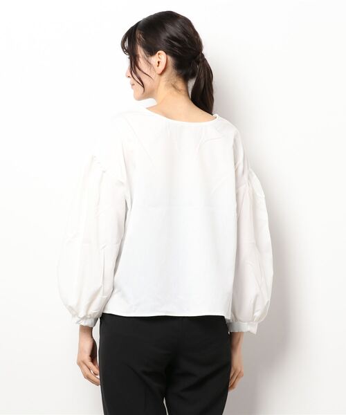 KOBE LETTUCE（コウベレタス）の「バルーンスリーブプルブラウス（シャツ/ブラウス・レディース・ブラック/ブラック系その他/ピンク/ネイビー/オフホワイト/モスグリーン・FREE）」の7枚目の写真