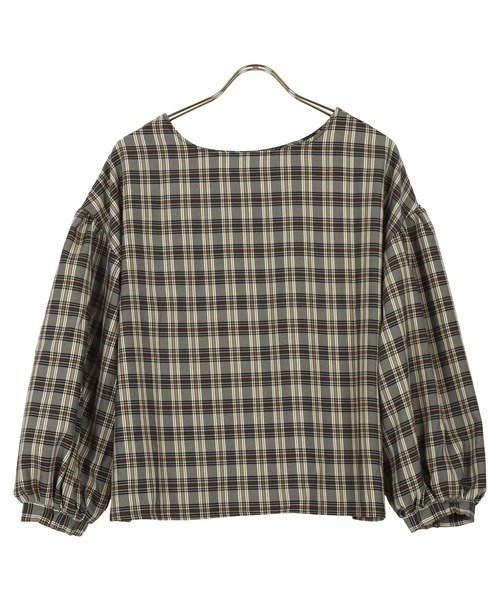 KOBE LETTUCE（コウベレタス）の「バルーンスリーブプルブラウス（シャツ/ブラウス・レディース・ブラック/ブラック系その他/ピンク/ネイビー/オフホワイト/モスグリーン・FREE）」の18枚目の写真