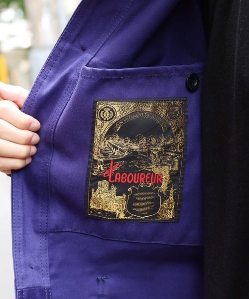 Le LABOUREUR(ラブルール)の「LE LABOUREUR/ル・ラブルール MOLE SKIN 400 COVERALL JK モールスキン カバーオール オーバーサイズ(カバーオール・メンズ・パープル/ブラック・3/1/2)」の20枚目の写真