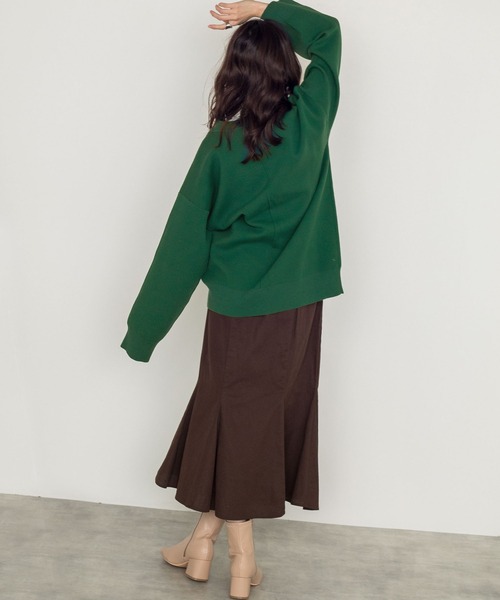 w closet（ダブルクローゼット）の「12Gポリニジュウスカーディガン（カーディガン/ボレロ・レディース・パープル/オフホワイト/グリーン/ダークブラウン系1・FREE）」の17枚目の写真