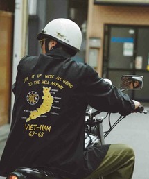 バック刺繍 ミリタリーシャツ