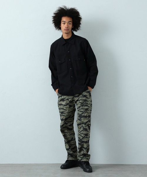 Alpha Industries（アルファインダストリーズ）の「バック刺繍 ミリタリーシャツ（シャツ/ブラウス・メンズ・ブラック/アーミー・MEDIUM/LARGE/X-LARGE）」の3枚目の写真