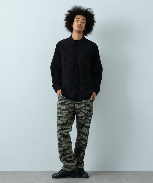 Alpha Industries（アルファインダストリーズ）の「バック刺繍 ミリタリーシャツ（シャツ/ブラウス・メンズ・ブラック/アーミー・MEDIUM/LARGE/X-LARGE）」の10枚目の写真