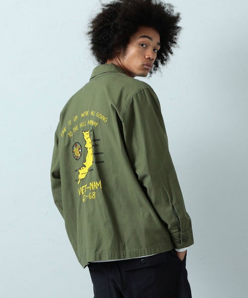 Alpha Industries（アルファインダストリーズ）の「バック刺繍 ミリタリーシャツ（シャツ/ブラウス・メンズ・ブラック/アーミー・MEDIUM/LARGE/X-LARGE）」の13枚目の写真