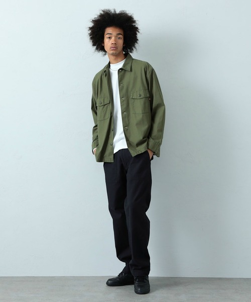 Alpha Industries（アルファインダストリーズ）の「バック刺繍 ミリタリーシャツ（シャツ/ブラウス・メンズ・ブラック/アーミー・MEDIUM/LARGE/X-LARGE）」の4枚目の写真