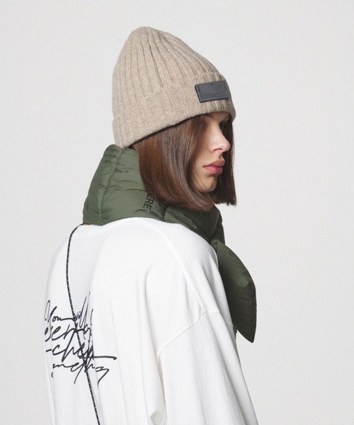 LIBERE（リベーレ）の「LIBERE リベーレ / GLITCH BEANIE ビーニー ニットキャップ / 215408-215409（ニットキャップ/ビーニー・レディース・ベージュ/ネイビー・FREE）」の4枚目の写真