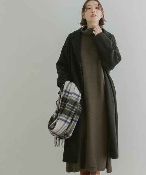 F by ROSSO（エフバイロッソ）の「F by ROSSO　ハミルトンラムズウールタートルワンピース（ワンピース・レディース・ベージュ/モカ/オリーブ・FREE）」の6枚目の写真