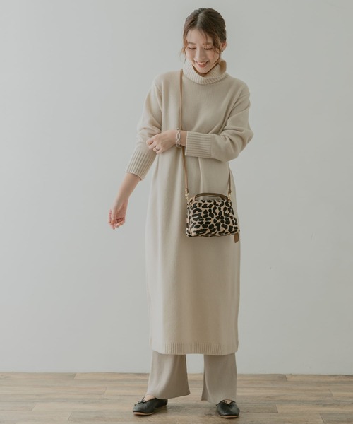 F by ROSSO（エフバイロッソ）の「F by ROSSO　ハミルトンラムズウールタートルワンピース（ワンピース・レディース・ベージュ/モカ/オリーブ・FREE）」の18枚目の写真