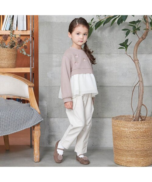 apres les cours（アプレレクール）の「WEB限定 スイーツモチーフトレーナー（スウェット・キッズ・ピンク/ネイビー・90/100/130/110/140/80/120）」の4枚目の写真