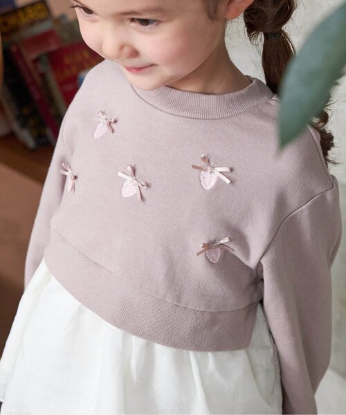 apres les cours（アプレレクール）の「WEB限定 スイーツモチーフトレーナー（スウェット・キッズ・ピンク/ネイビー・90/100/130/110/140/80/120）」の7枚目の写真