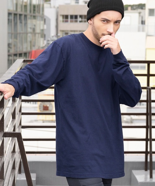 LOS ANGELES APPAREL(ロサンゼルスアパレル)の「LOS ANGELS APPAREL 6.5oz ガーメントダイロングTシャツ(Tシャツ/カットソー・メンズ・ホワイト/ブラック/グレー/ライトグリーン/オレンジ/コバルトブルー/ネイビー・SMALL/MEDIUM/X-LARGE/LARGE)」の5枚目の写真
