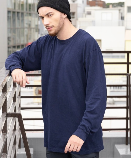 LOS ANGELES APPAREL(ロサンゼルスアパレル)の「LOS ANGELS APPAREL 6.5oz ガーメントダイロングTシャツ(Tシャツ/カットソー・メンズ・ホワイト/ブラック/グレー/ライトグリーン/オレンジ/コバルトブルー/ネイビー・SMALL/MEDIUM/X-LARGE/LARGE)」の12枚目の写真