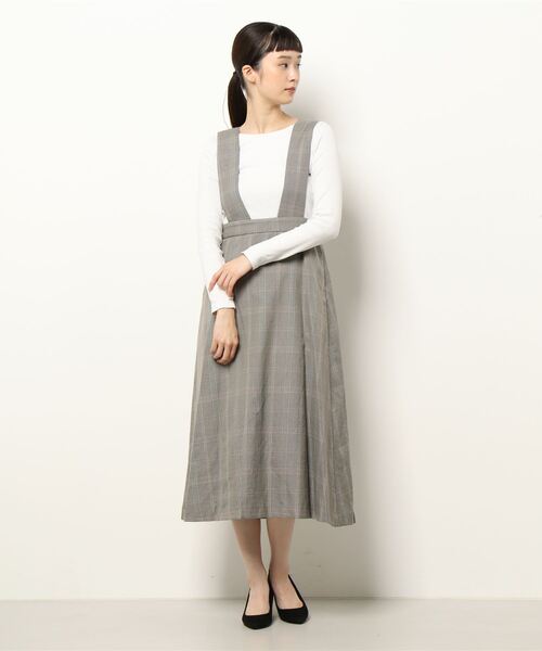 Te chichi（テチチ）の「TR前後2WAYジャンパースカート（ジャンパースカート・レディース・オレンジ/グレー/ブラック・ﾌﾘ-）」の5枚目の写真