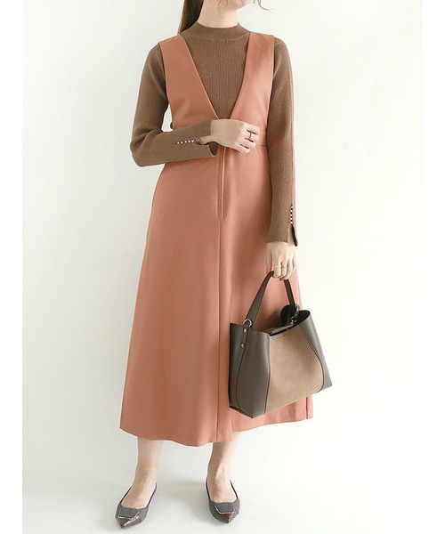 Te chichi（テチチ）の「TR前後2WAYジャンパースカート（ジャンパースカート・レディース・オレンジ/グレー/ブラック・ﾌﾘ-）」の3枚目の写真