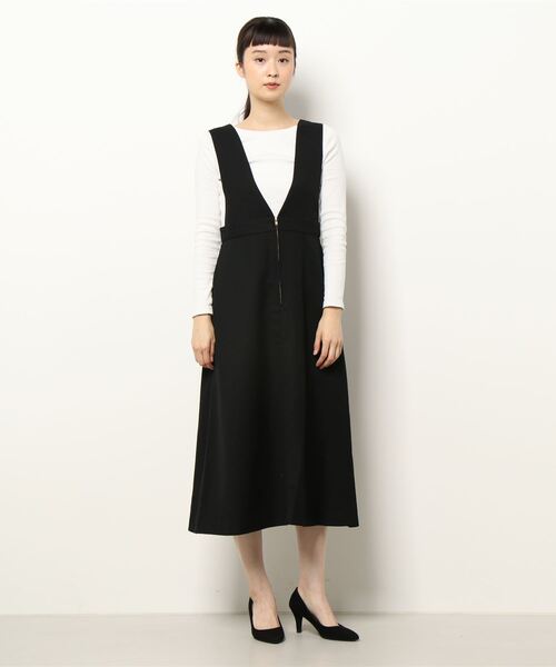 Te chichi（テチチ）の「TR前後2WAYジャンパースカート（ジャンパースカート・レディース・オレンジ/グレー/ブラック・ﾌﾘ-）」の7枚目の写真