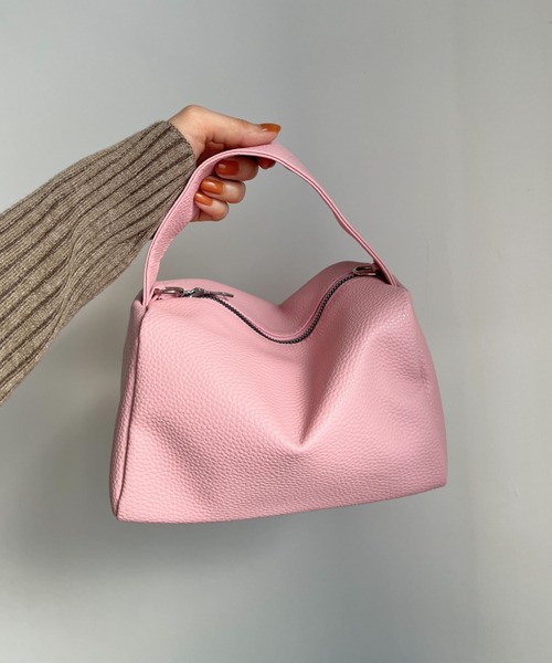 KOBE LETTUCE（コウベレタス）の「長財布も入るショルダー付き2wayワンハンドルバッグ（ショルダーバッグ・レディース・ブラック/ベージュ/パープル/グリーン/マスタード/ホワイト系その他/ホワイト/ミント/ピンク/ダークグリーン/ダークブラウン/グレー・FREE）」の12枚目の写真