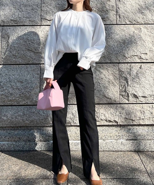 KOBE LETTUCE（コウベレタス）の「長財布も入るショルダー付き2wayワンハンドルバッグ（ショルダーバッグ・レディース・ブラック/ベージュ/パープル/グリーン/マスタード/ホワイト系その他/ホワイト/ミント/ピンク/ダークグリーン/ダークブラウン/グレー・FREE）」の19枚目の写真