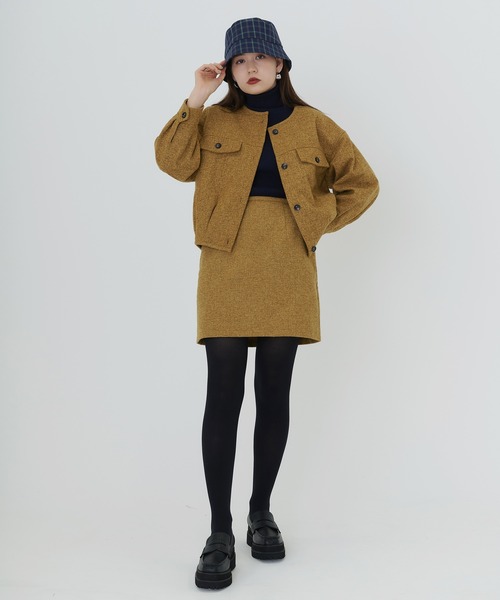 TINA:JOJUN(ティーナジョジュン)の「ライナー付き ツイードアウター TINA:JOJUN(ブルゾン・レディース・ピンク/イエロー・M)」の14枚目の写真