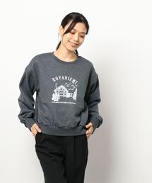 Three Four Time | フロッキープリントボリュームスリーブプルオーバー(スウェット)