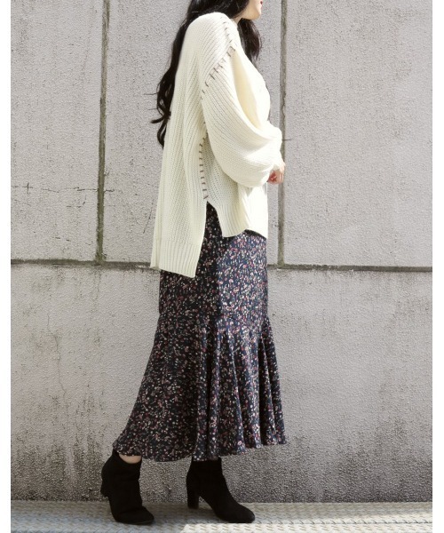 LiSeek（リシーク）の「【LiSeeK】ハンドステッチケーブルニットトップ（ニット/セーター・レディース・アイボリー/ベージュ/ブラック・FREE）」の7枚目の写真