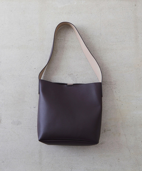 【EFOLE】フェイクレザーワイドベルトショルダーバッグ【再入荷】