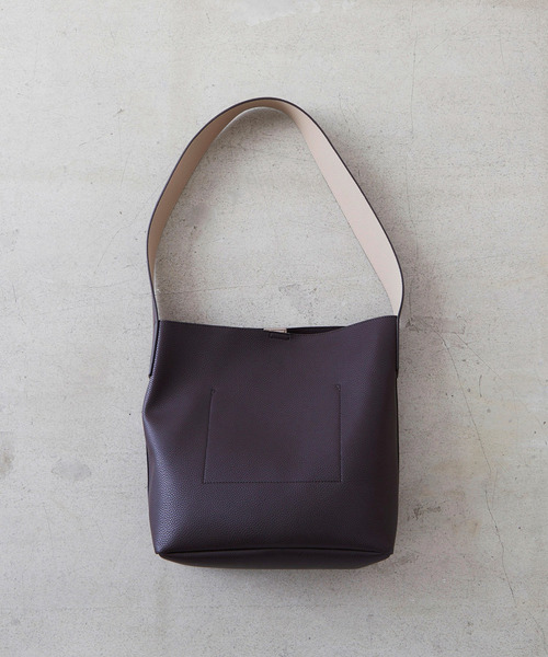 【EFOLE】フェイクレザーワイドベルトショルダーバッグ【再入荷】