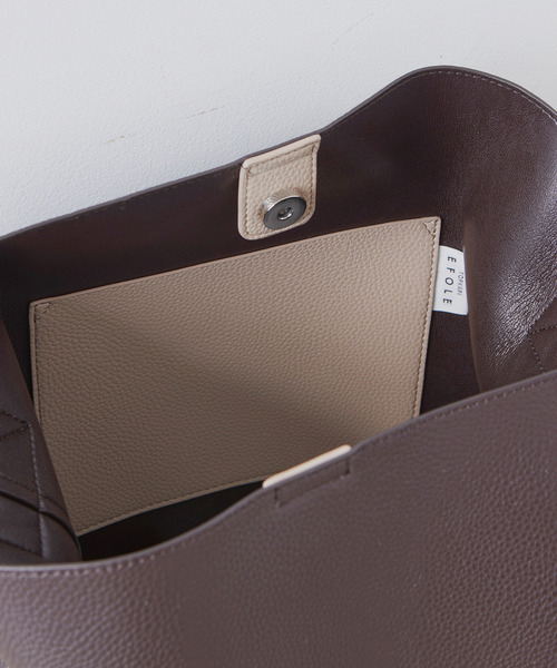 【EFOLE】フェイクレザーワイドベルトショルダーバッグ【再入荷】