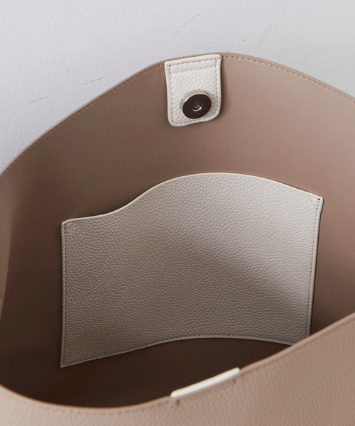 【EFOLE】フェイクレザーワイドベルトショルダーバッグ【再入荷】