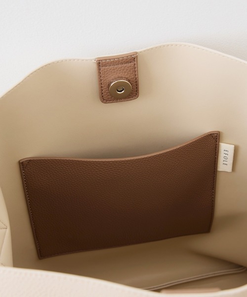 EFOLE（エフォル）の「Wide belt shoulder bag / ワイドベルト ショルダーバッグ（ショルダーバッグ・レディース・ブラック/チョコ/グレイッシュベージュ/アイボリー・FREE）」の12枚目の写真