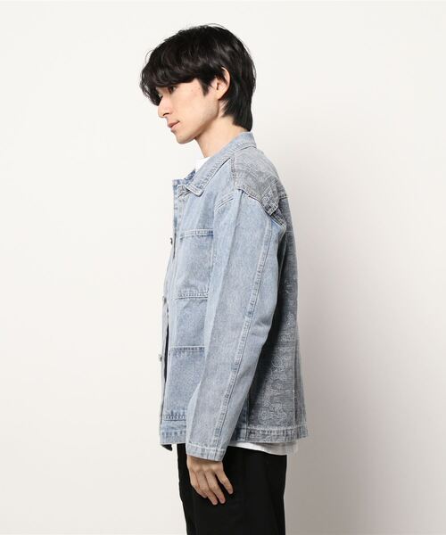 INTERPLAY(インタープレイ)の「【INTERPLAY】 ルーズフラワーバックカバーオールデニムジャケット(デニムジャケット・メンズ・インディゴブルー・FREE)」の11枚目の写真