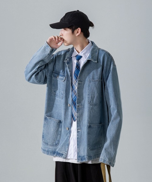 INTERPLAY(インタープレイ)の「【INTERPLAY】 ルーズフラワーバックカバーオールデニムジャケット(デニムジャケット・メンズ・インディゴブルー・FREE)」の13枚目の写真