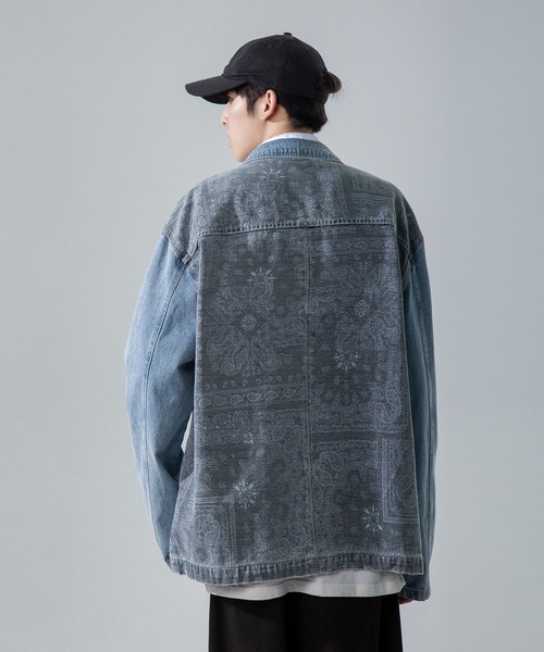 INTERPLAY(インタープレイ)の「【INTERPLAY】 ルーズフラワーバックカバーオールデニムジャケット(デニムジャケット・メンズ・インディゴブルー・FREE)」の15枚目の写真