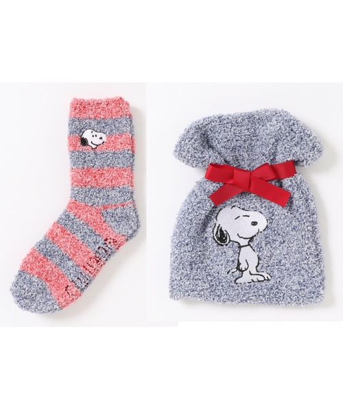 Peanuts もこもこ靴下 In きんちゃく スヌーピー ソックス 靴下 Peanuts ピーナッツ のファッション通販 Zozotown