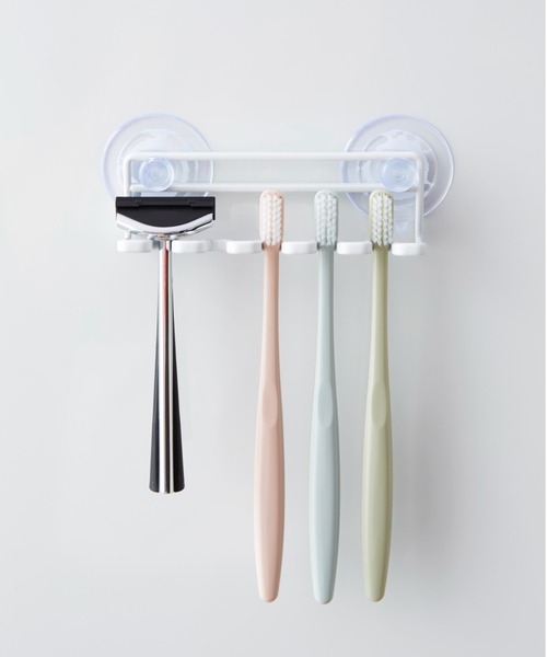 BIRTHDAY BAR（バースデイバー）の「tower 吸盤 歯ブラシホルダー トゥースブラシ 収納（オーラルケア/歯磨きグッズ・レディース・ホワイト・フリー）」の2枚目の写真